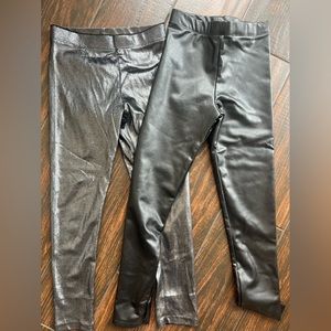 Girls Faux leather pants